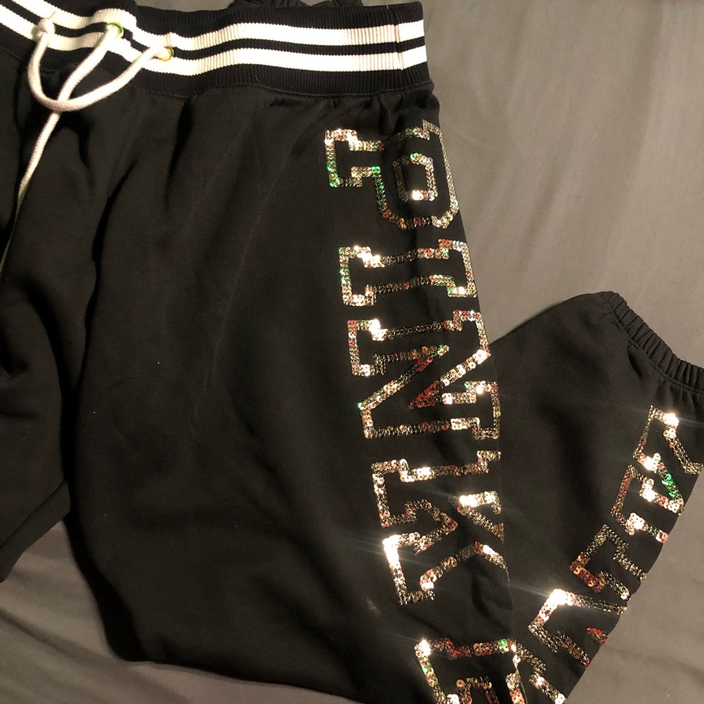 L PINK Sequin lounge pant